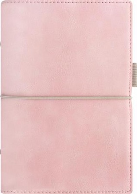 Kalendárium, gyűrűs, betétlapokkal, A5 méret, FILOFAX, "Domino" Soft", pasztell rózsaszín