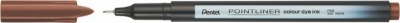 Tűfilc, 0,4 mm, PENTEL "Pointliner", dióbarna
